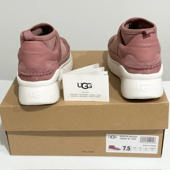 UGG Neutra Pink Neoprene Slip on Shoes Sneakers Size 7.5 - Picture 3 of 6